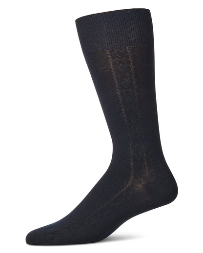 Men's Clocking Diamond Single Pair Cotton Blend Crew Sock