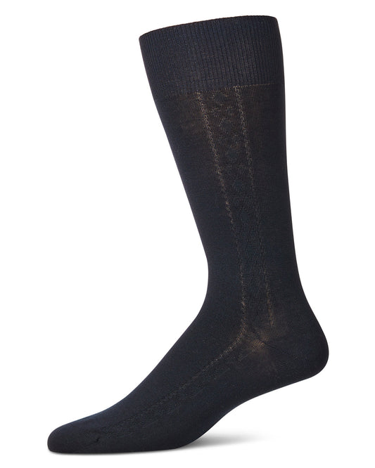 Men's Clocking Diamond Single Pair Cotton Blend Crew Sock