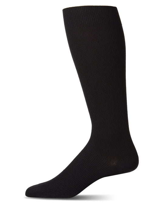 Men's Basic Modal Durable and Flexible Rib Over The Calf Sock