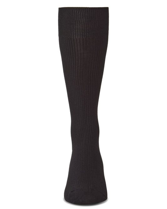 Men's Modal Durable and Flexible Pin Rib Crew Sock