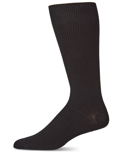 Men's Modal Durable and Flexible Pin Rib Crew Sock