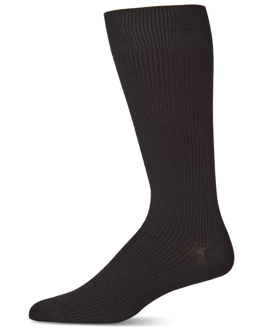 Men's Modal Durable and Flexible Pin Rib Crew Sock