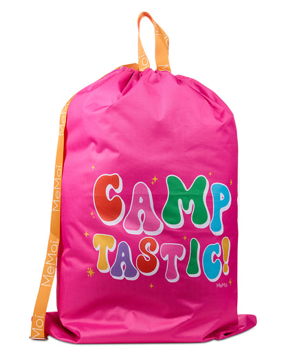 Girls "Camp-Tastic" Large Laundry Tote Bag with Shoulder Strap