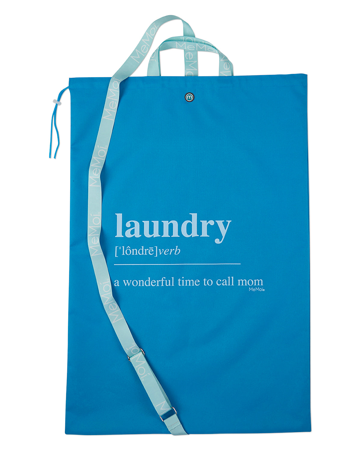 Kids Unisex "Time To Call Mom" Camp Laundry Bag with Shoulder Strap