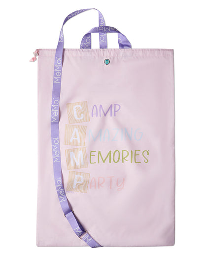 Girls "Camp Party" Laundry Bag with Shoulder Strap