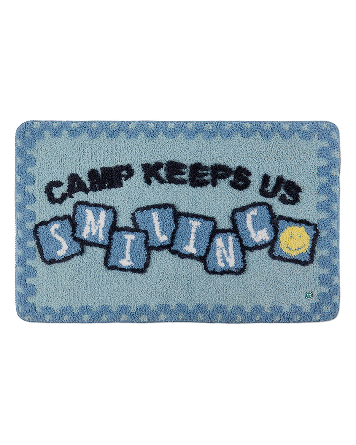 Boys "Camp Smile" Cozy Plush Bedside Bunk Cabin Camp Mat