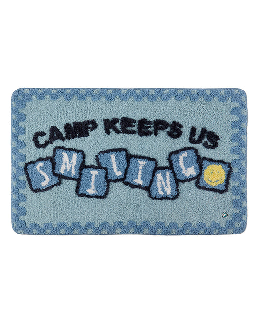 Boys "Camp Smile" Cozy Plush Bedside Bunk Cabin Camp Mat