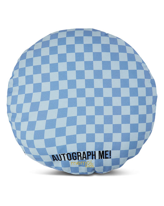 Boys "Camp Smile" Checkered Autograph Camp Pillow with Included Marker