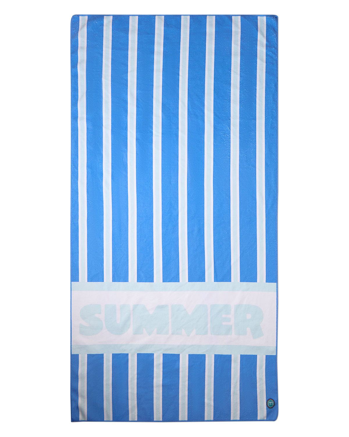 Kids "Summer"-Graphic Striped Cotton-Blend Terry Camp Beach Towel