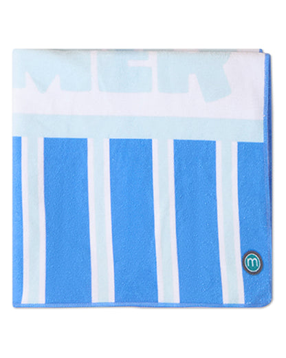 Kids "Summer"-Graphic Striped Cotton-Blend Terry Camp Beach Towel