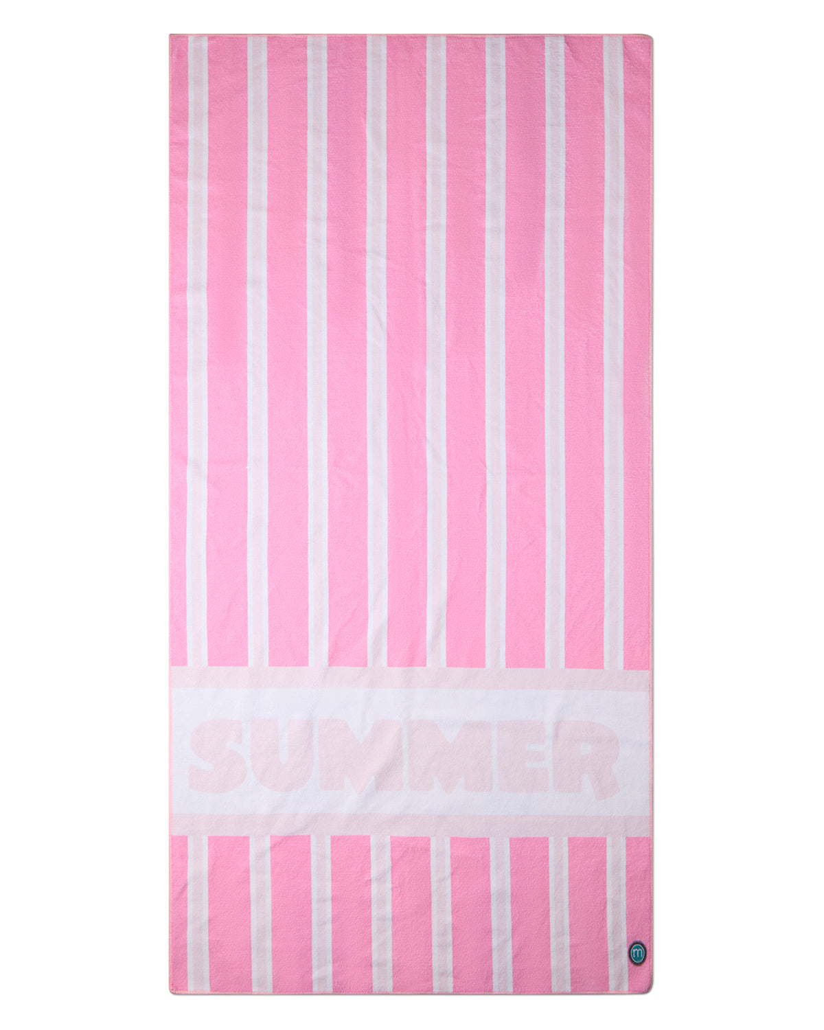Kids "Summer"-Graphic Striped Cotton-Blend Terry Camp Beach Towel