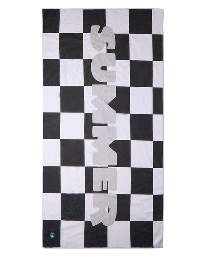 Kids Summer-Themed Cotton-Blend Terry Checkered 60" x 30" Beach Towel
