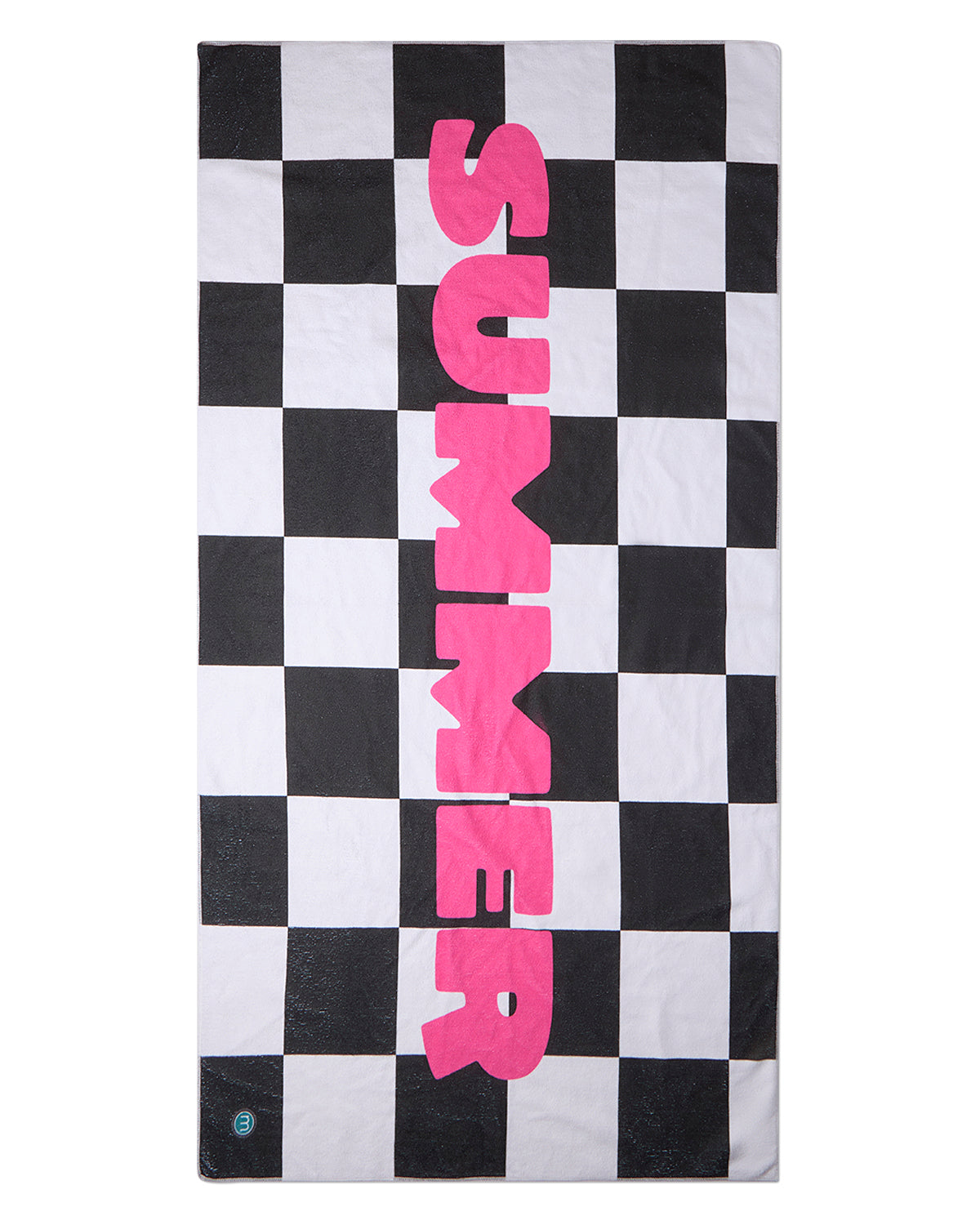 Kids Summer-Themed Cotton-Blend Terry Checkered 60" x 30" Beach Towel