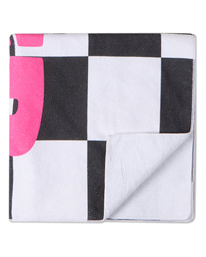 Kids Summer-Themed Cotton-Blend Terry Checkered 60" x 30" Beach Towel