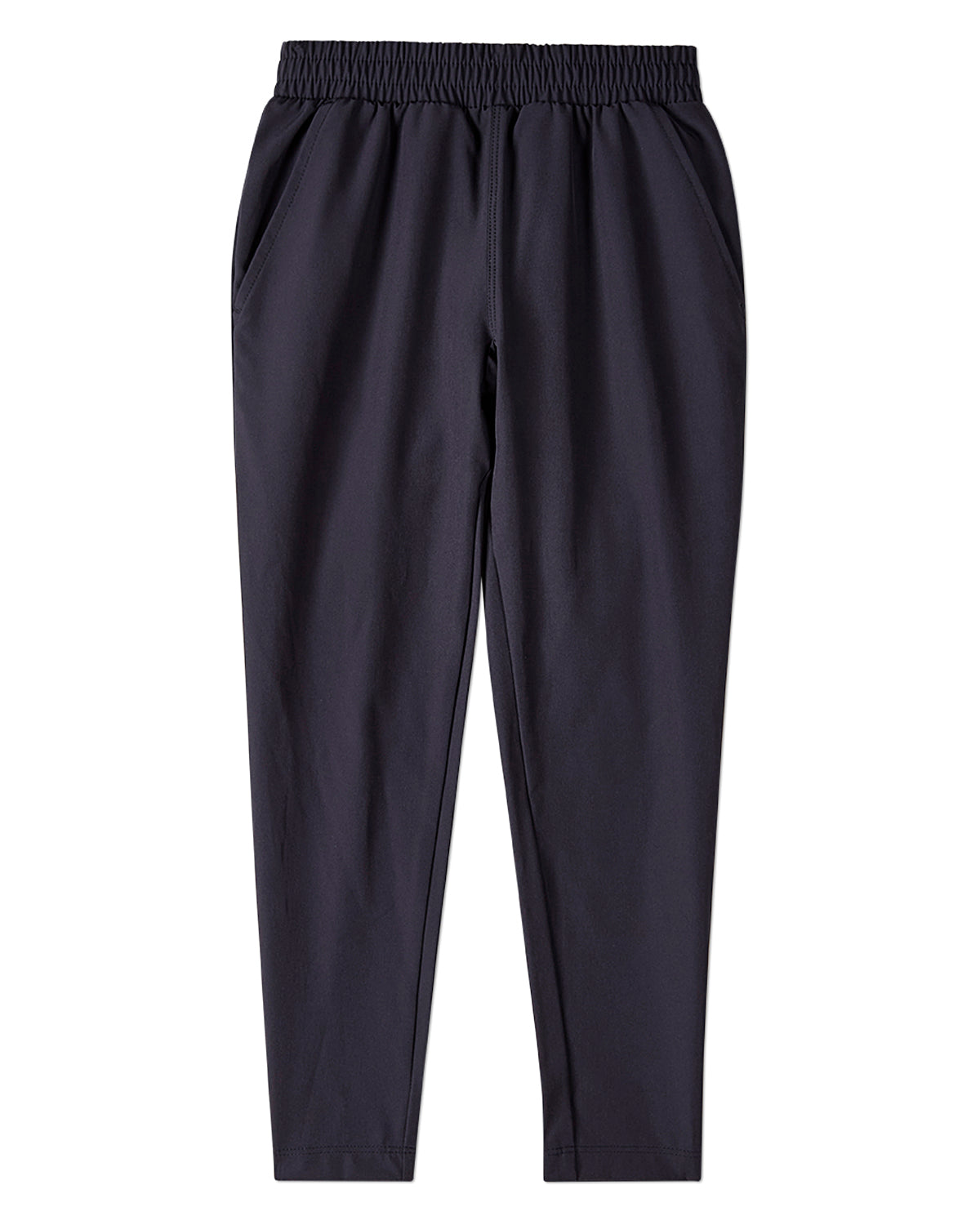 Boys Tapered Pull-On Performance Pants with Elastic Waist and Side Pockets