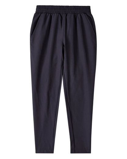 Boys Tapered Pull-On Performance Pants with Elastic Waist and Side Pockets