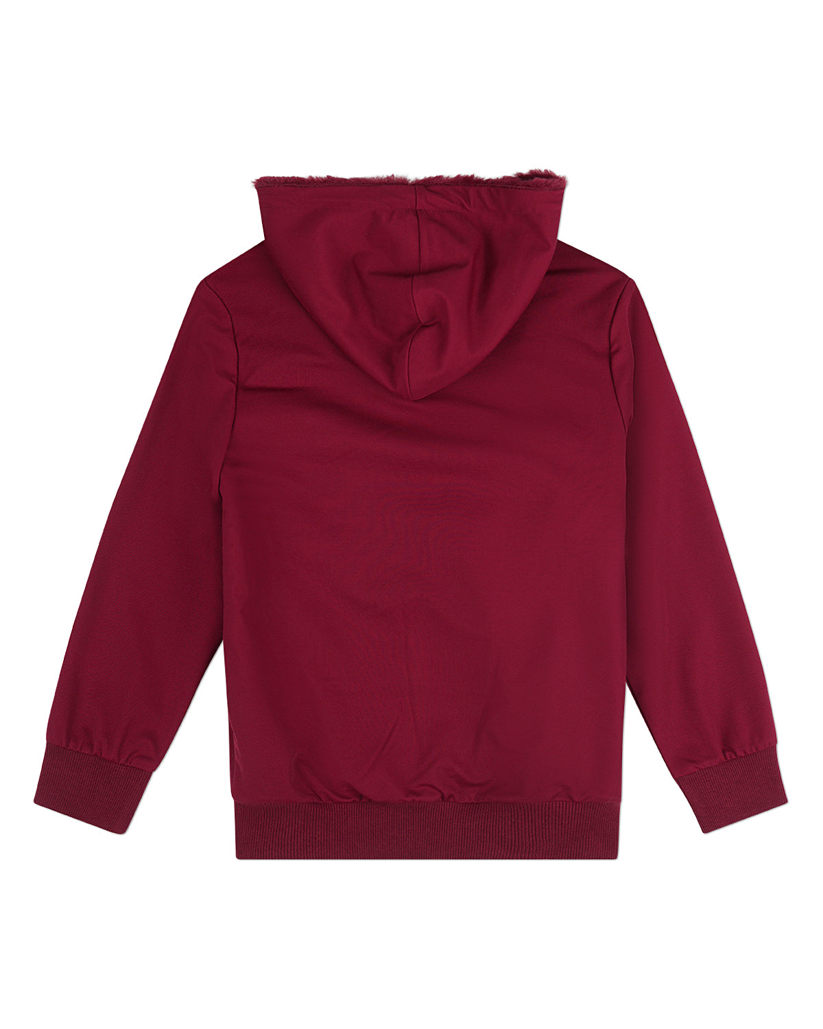 Boys Zip-Up Rayon Blend Hoodie with Cozy Faux Fur Lining