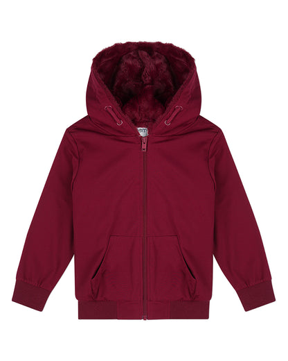 Boys Zip-Up Rayon Blend Hoodie with Cozy Faux Fur Lining