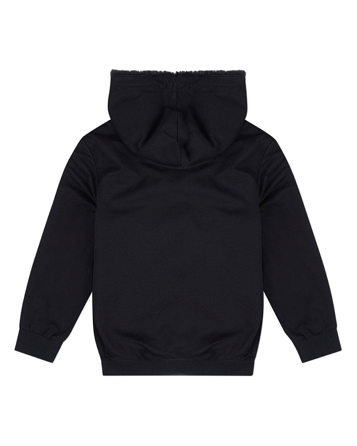 Boys Zip-Up Rayon Blend Hoodie with Cozy Faux Fur Lining