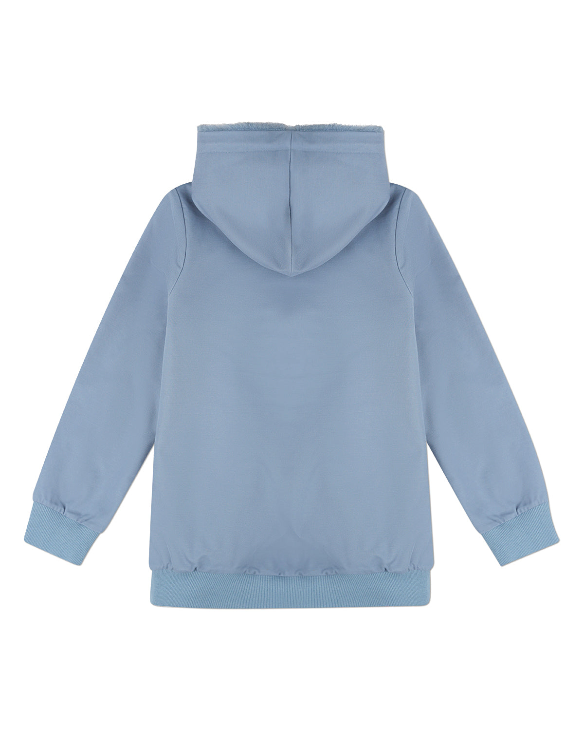 Boys Zip-Up Rayon Blend Hoodie with Cozy Faux Fur Lining
