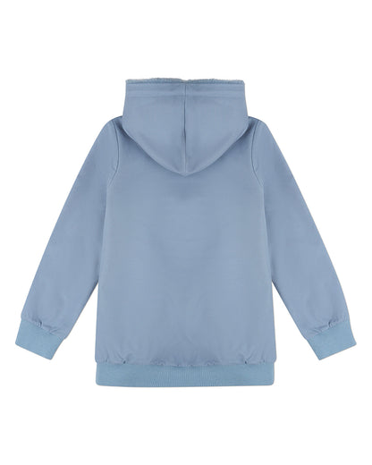 Boys Zip-Up Rayon Blend Hoodie with Cozy Faux Fur Lining