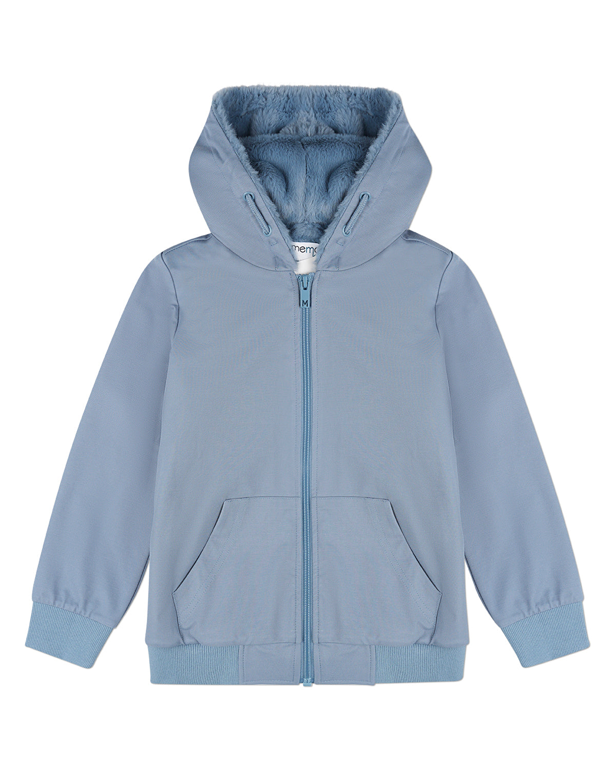 Boys Zip-Up Rayon Blend Hoodie with Cozy Faux Fur Lining