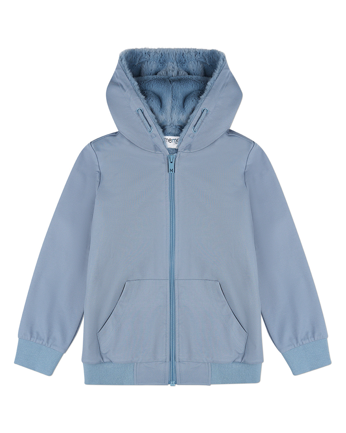 Boys Zip-Up Rayon Blend Hoodie with Cozy Faux Fur Lining