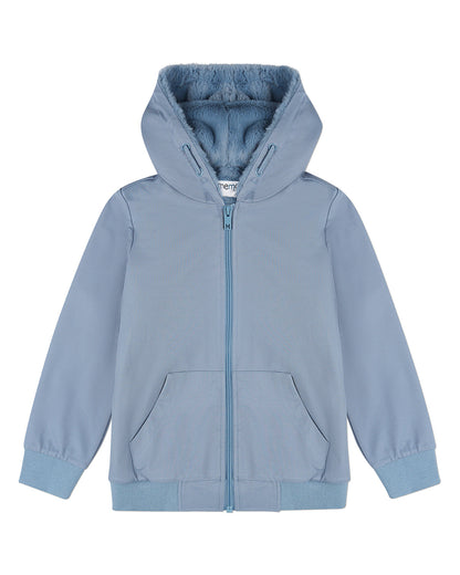 Boys Zip-Up Rayon Blend Hoodie with Cozy Faux Fur Lining