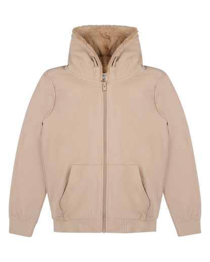 Boys Zip-Up Rayon Blend Hoodie with Cozy Faux Fur Lining