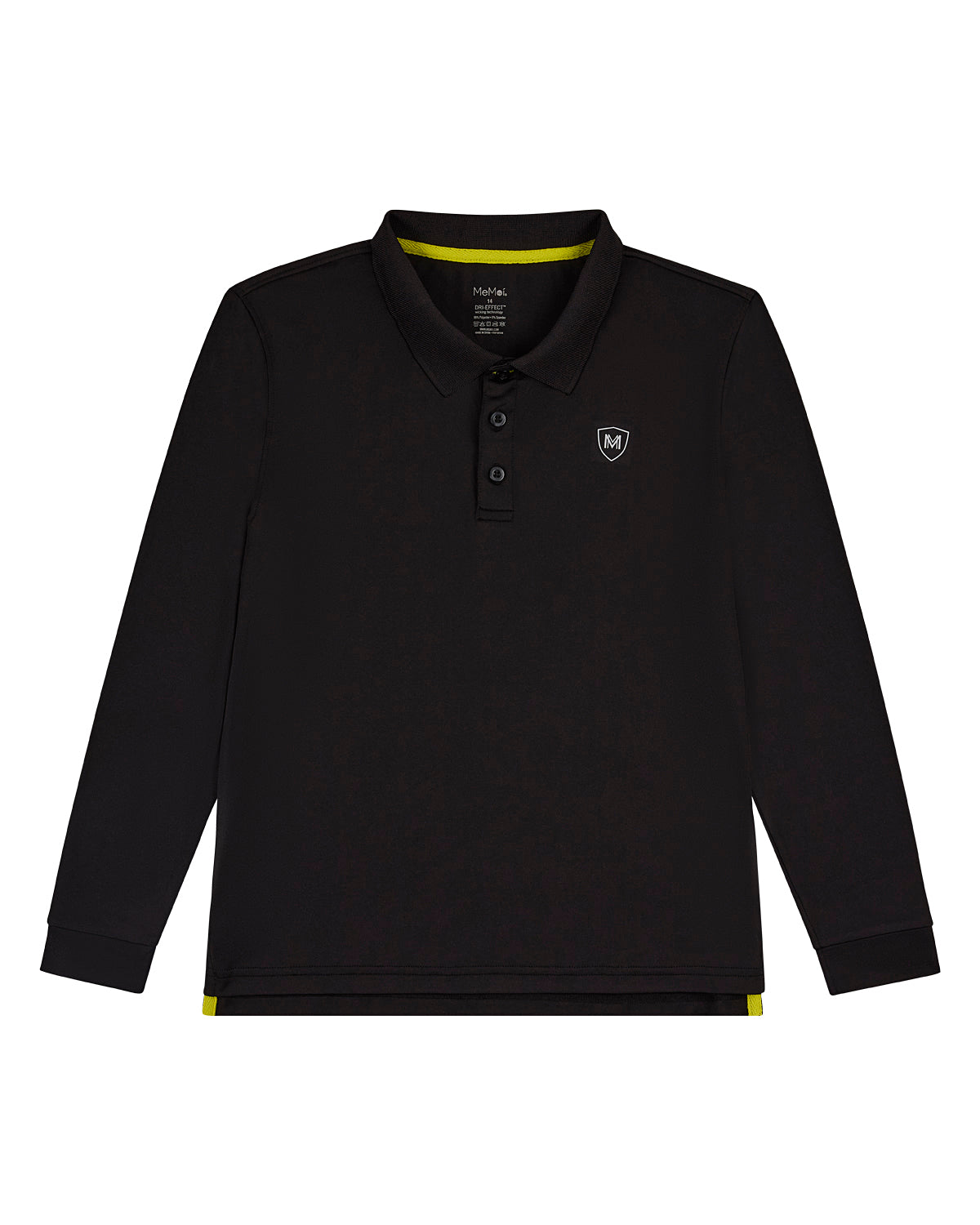 Boys Silky Soft Dri-Effect Moisture Wicking Long Sleeve Polo Shirt