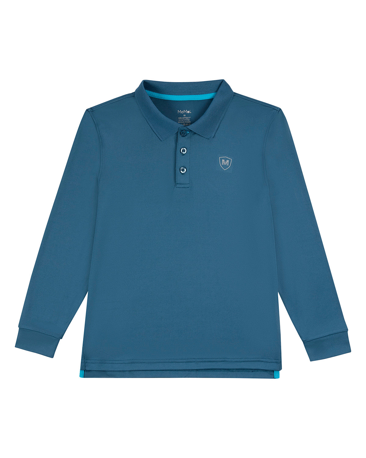 Boys Silky Soft Dri-Effect Moisture Wicking Long Sleeve Polo Shirt