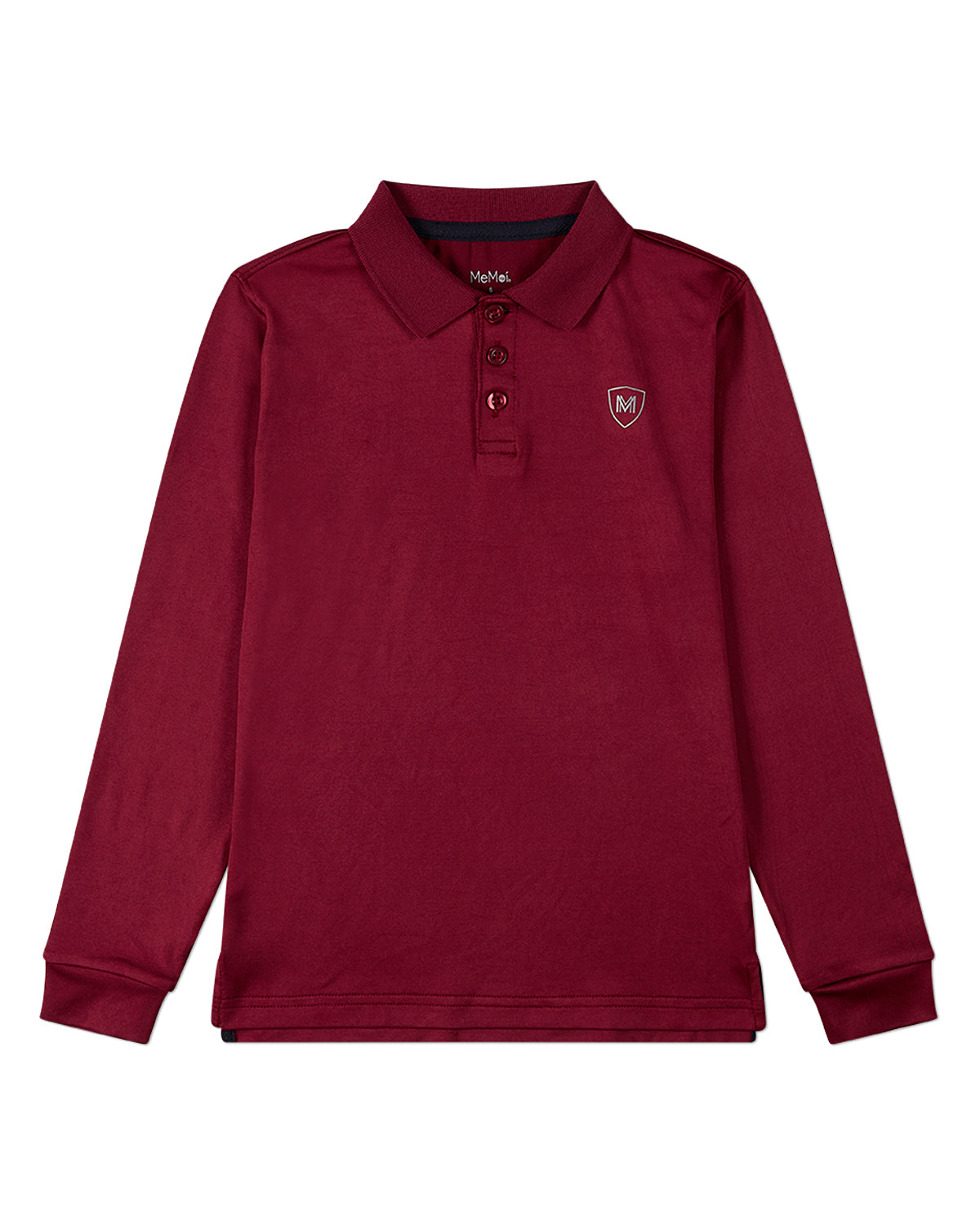 Boys Silky Soft Dri-Effect Moisture Wicking Long Sleeve Polo Shirt