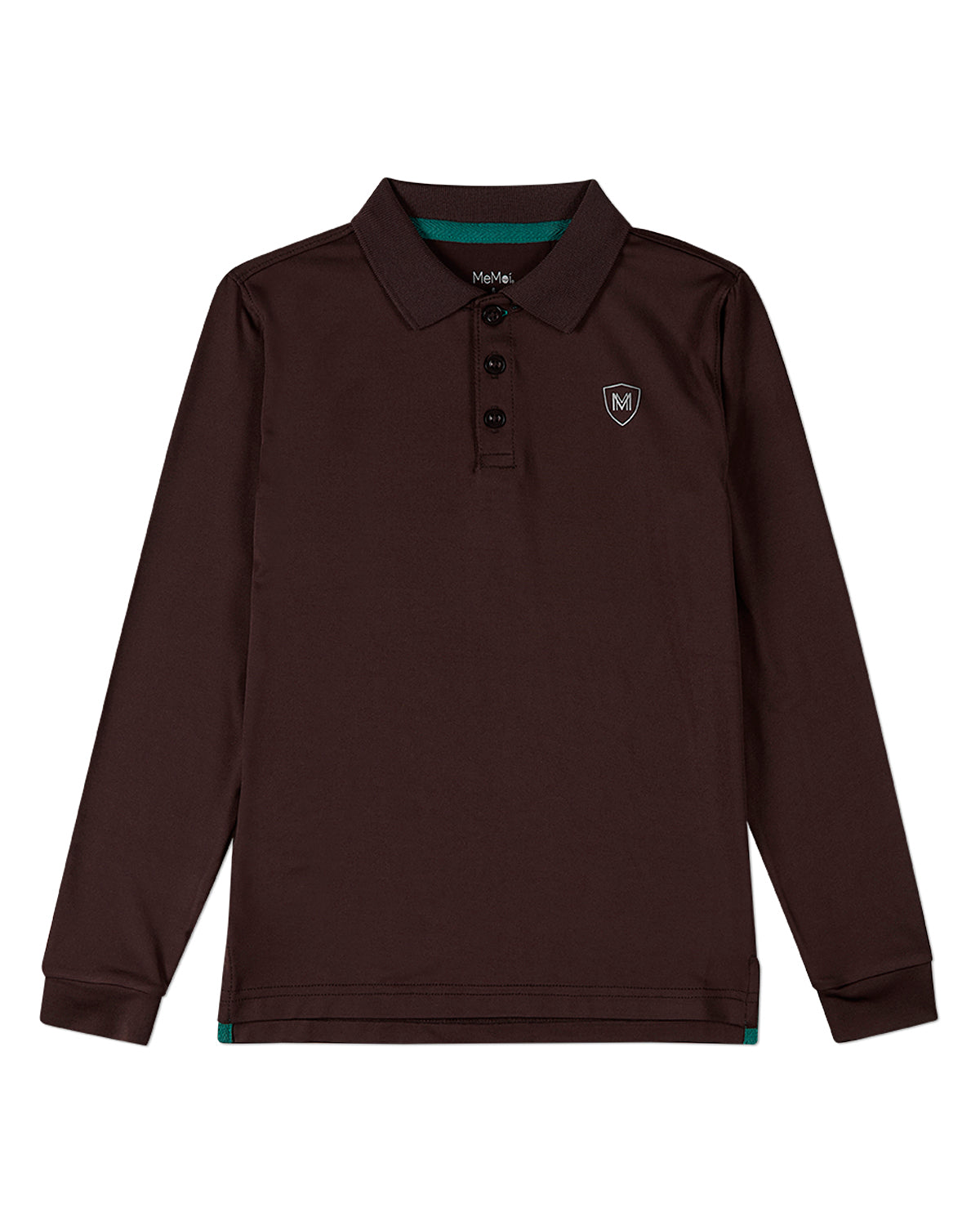 Boys Silky Soft Dri-Effect Moisture Wicking Long Sleeve Polo Shirt