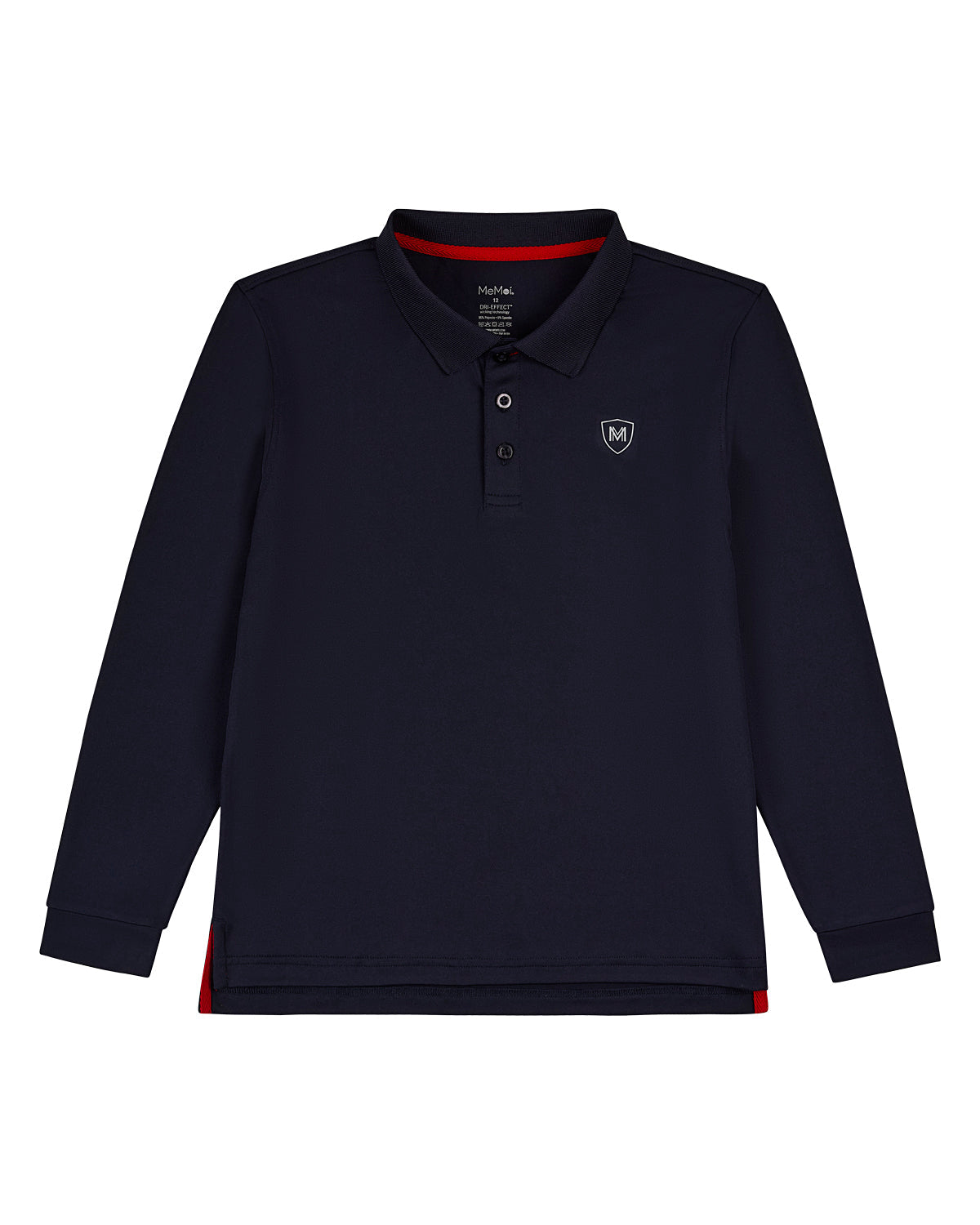 Boys Silky Soft Dri-Effect Moisture Wicking Long Sleeve Polo Shirt