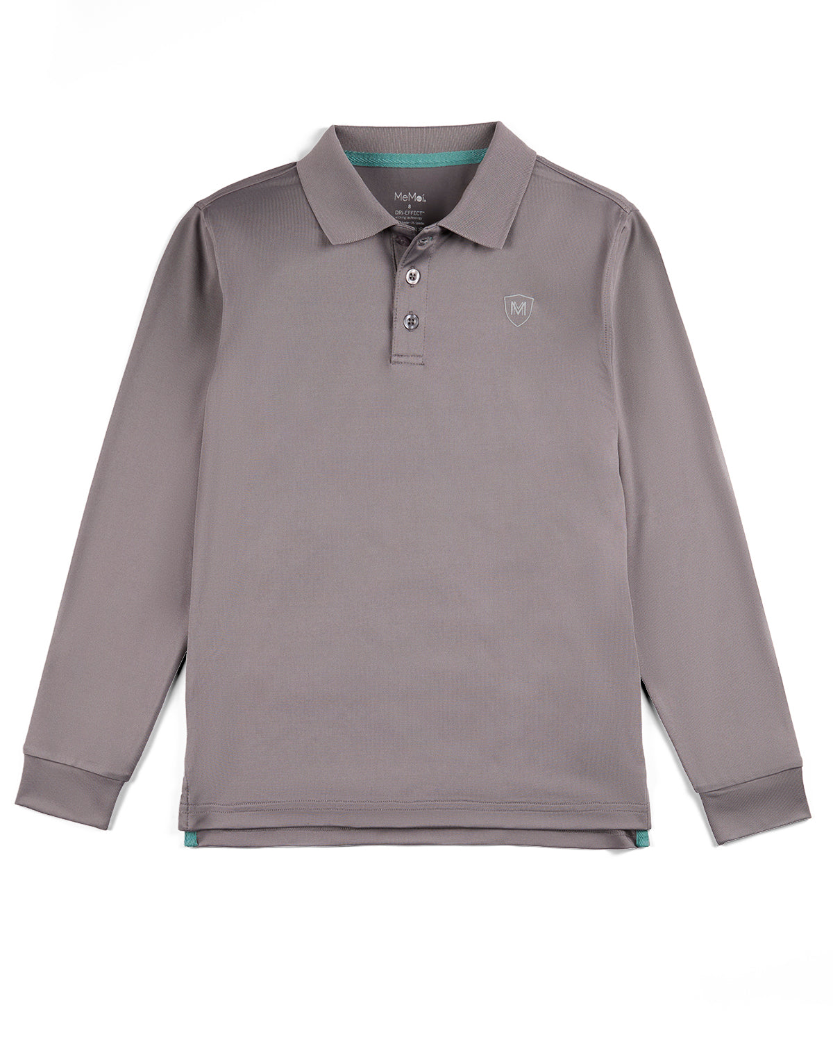Boys Silky Soft Dri-Effect Moisture Wicking Long Sleeve Polo Shirt