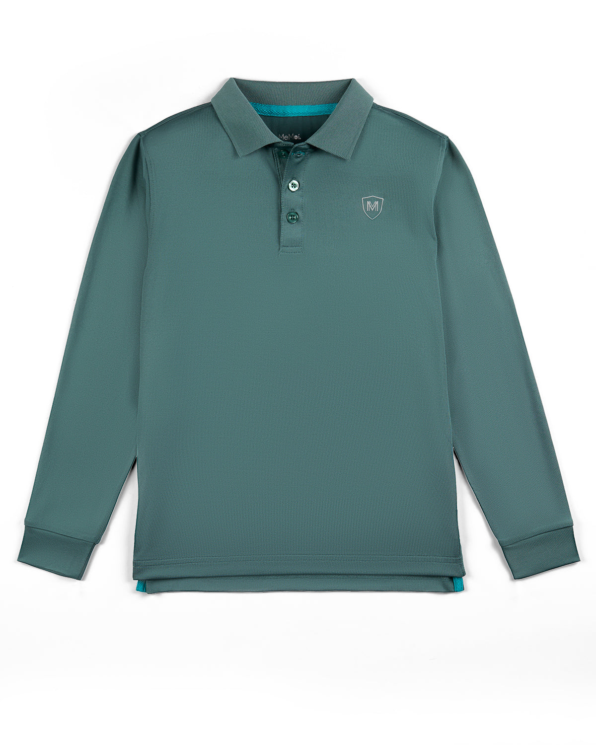 Boys Silky Soft Dri-Effect Moisture Wicking Long Sleeve Polo Shirt