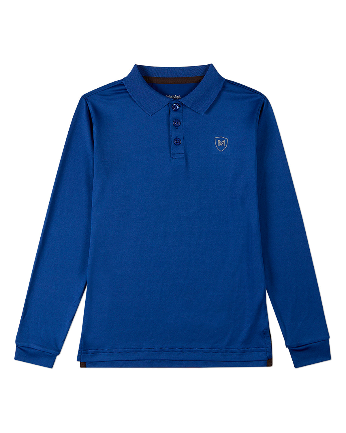 Boys Silky Soft Dri-Effect Moisture Wicking Long Sleeve Polo Shirt