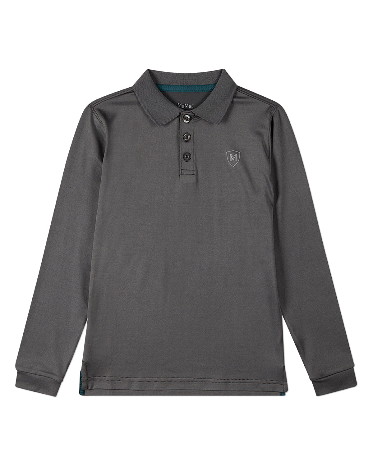 Boys Silky Soft Dri-Effect Moisture Wicking Long Sleeve Polo Shirt