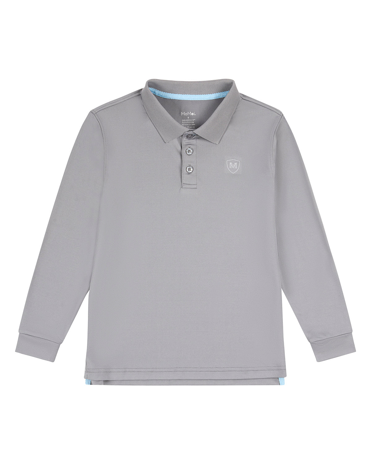 Boys Silky Soft Dri-Effect Moisture Wicking Long Sleeve Polo Shirt