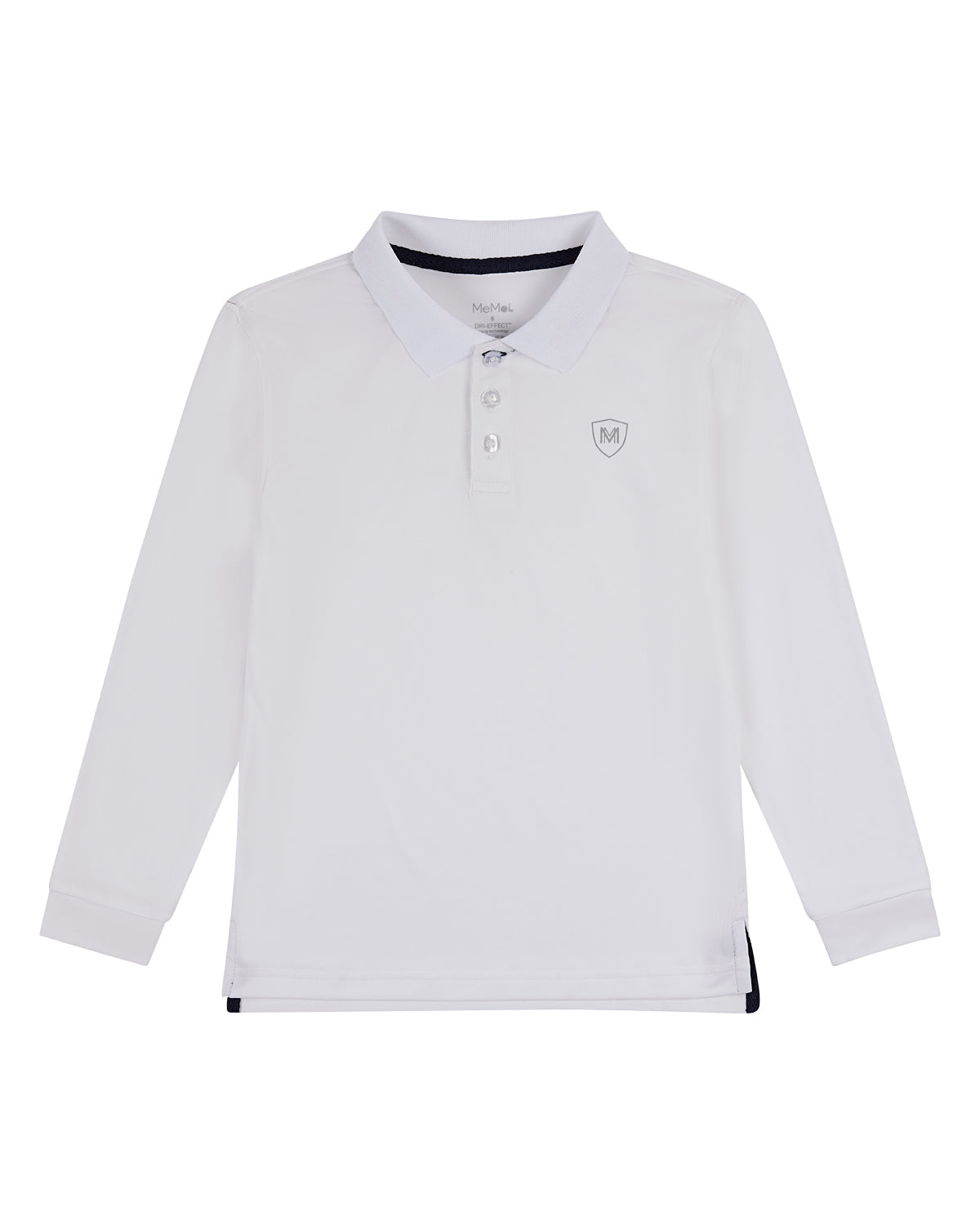 Boys Silky Soft Dri-Effect Moisture Wicking Long Sleeve Polo Shirt
