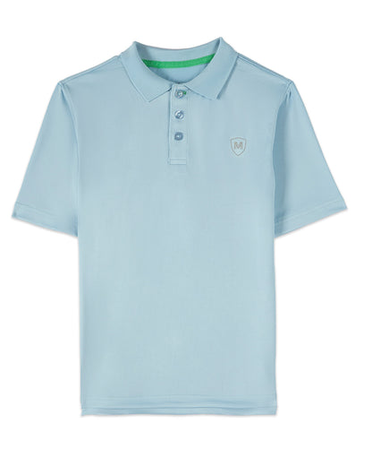 Boys Silky Soft Dri-Effect Moisture Wicking Short Sleeve Polo Shirt