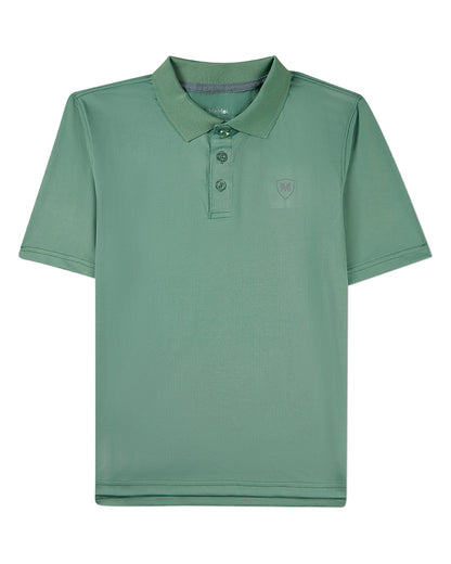 Boys Silky Soft Dri-Effect Moisture Wicking Short Sleeve Polo Shirt