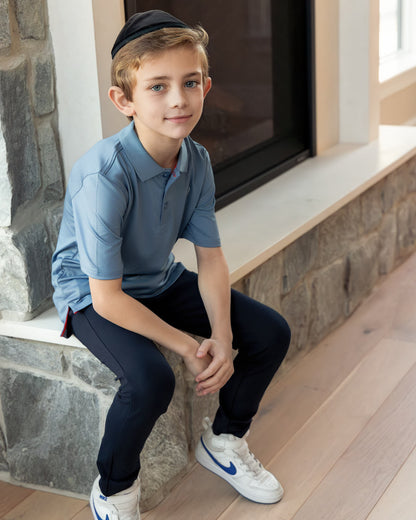 Boys Silky Soft Dri-Effect Moisture Wicking Short Sleeve Polo Shirt