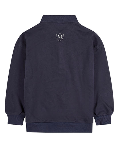 Boys Long-Sleeve Cotton-Rich Fleece Polo Sweatshirt