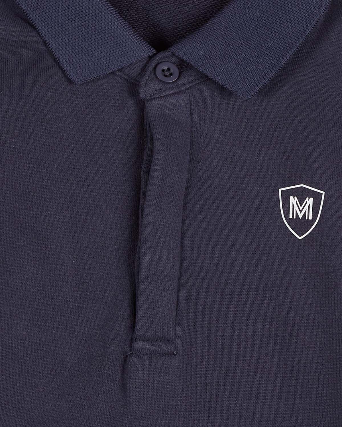 Boys Long-Sleeve Cotton-Rich Fleece Polo Sweatshirt