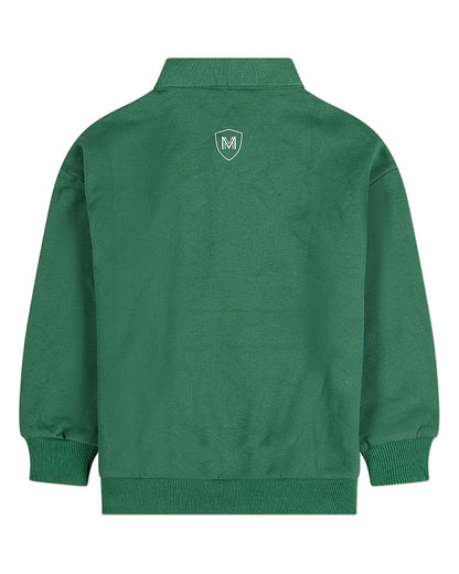 Boys Long-Sleeve Cotton-Rich Fleece Polo Sweatshirt