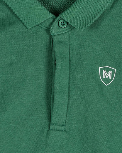 Boys Long-Sleeve Cotton-Rich Fleece Polo Sweatshirt