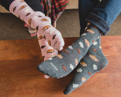 Men's I'd Like S'mores Please Bamboo Blend Crew Sock