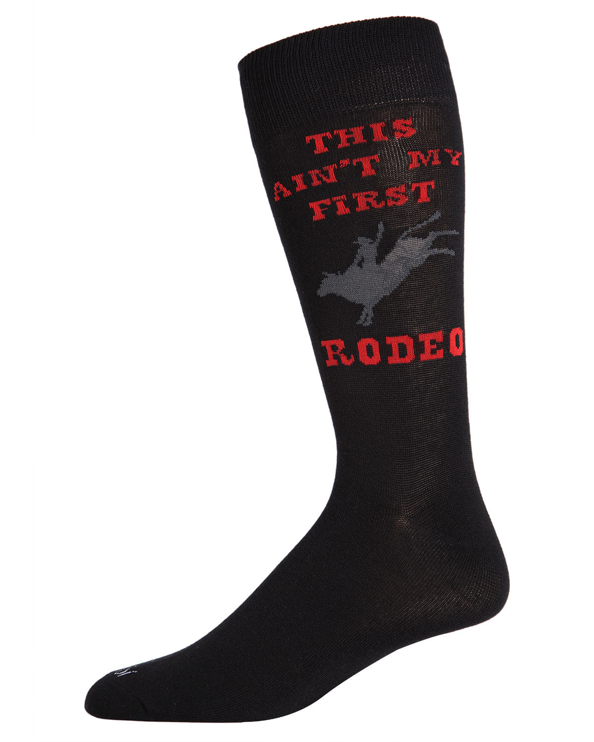 Men's Aint' My First Rodeo Bamboo Blend Novelty Crew Sock