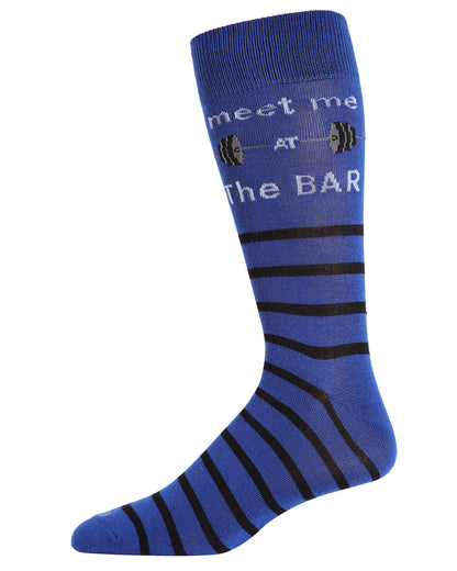 Men's Meet Me at the Bar Bamboo Blend Novelty Crew Sock